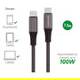 4smarts Cable USB-C a USB-C PremiumCord 456266, Carga Rápida 100W, 1.5m, Negro