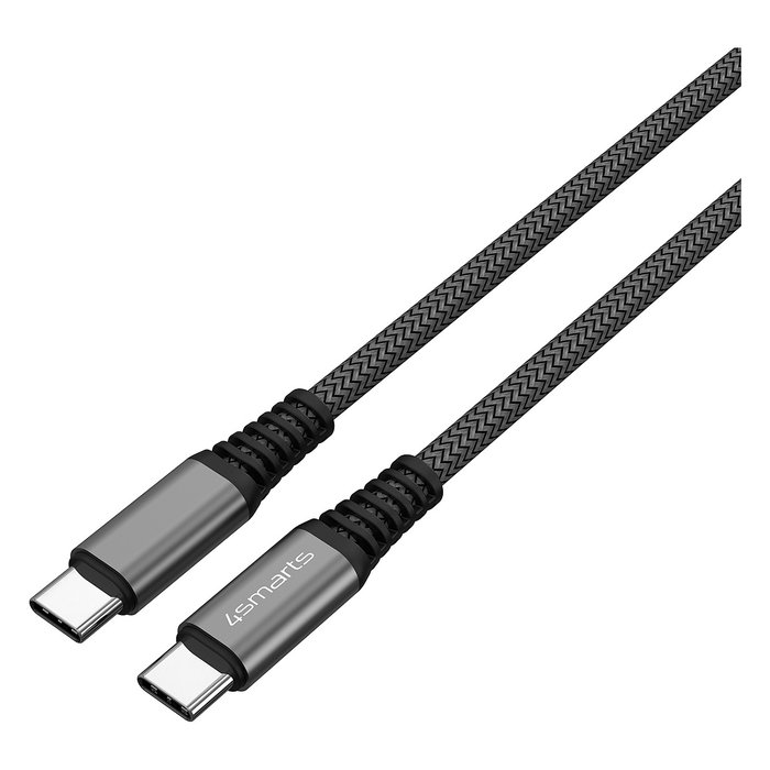 4smarts Cable USB-C a USB-C PremiumCord 456266, Carga Rápida 100W, 1.5m, Negro