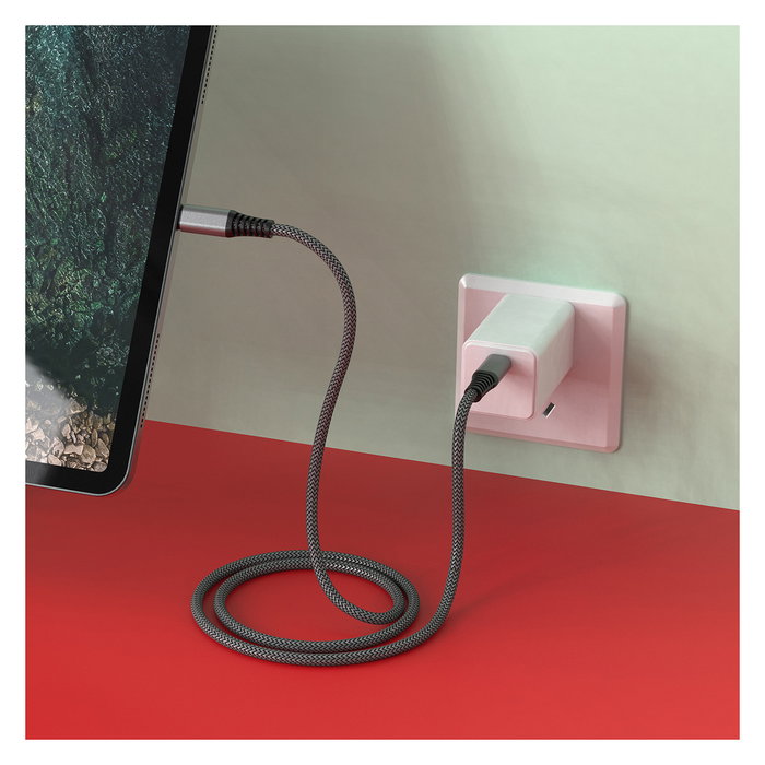 4smarts Cable USB-C a USB-C PremiumCord 456266, Carga Rápida 100W, 1.5m, Negro