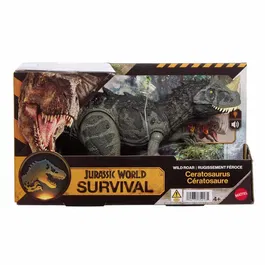 Jurassic World JKL77 Ceratosaurus, Dinosaurio de Juguete Sonoro para Colección Survival