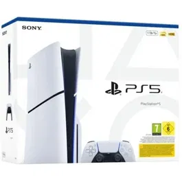 Sony PS5 Slim Consola 1000049741 - Edición Disco, Color Blanco y Negro