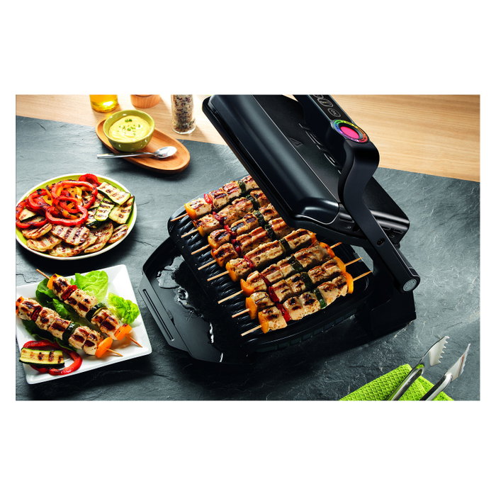 Tefal OptiGrill + GC7128 Parrilla de contacto Negra Tefal OptiGrill + GC7128 Parrilla de contacto Negra