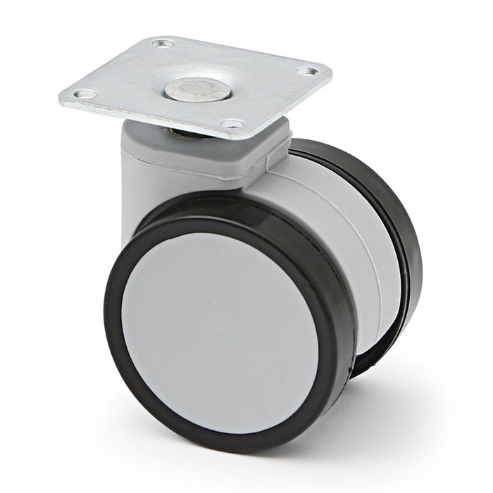 Q&Q H64 Rueda Giratoria Plástico Gris Ø50 Sin Freno Q&Q H64 Rueda Giratoria Plástico Gris Ø50 Sin Freno