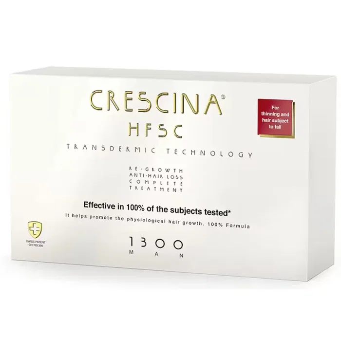 Labo Cosprophar Suisse Crescina Transdermic HFSC 1300 Sérum de Tratamiento en Ampollas para Hombres, 20 unidades de 3.5 ml Labo Cosprophar Suisse Crescina Transdermic HFSC 1300 Sérum de Tratamiento en Ampollas para Hombres, 20 unidades de 3.5 ml