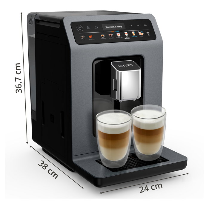 Krups Evidence Hot & Cold EA898GF0 Máquina espresso automática 2.5L 1450W Negro y Gris