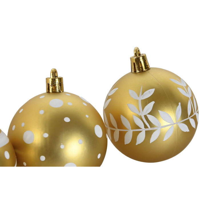 DKD Home Decor Set de 16 Bolas de Decoración Navideña Rojo y Dorado DKD Home Decor Set de 16 Bolas de Decoración Navideña Rojo y Dorado