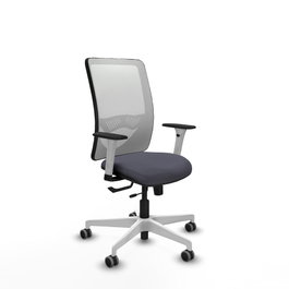 PIQUERAS Y CRESPO Silla de oficina Zulema Gris oscuro/Blanco
