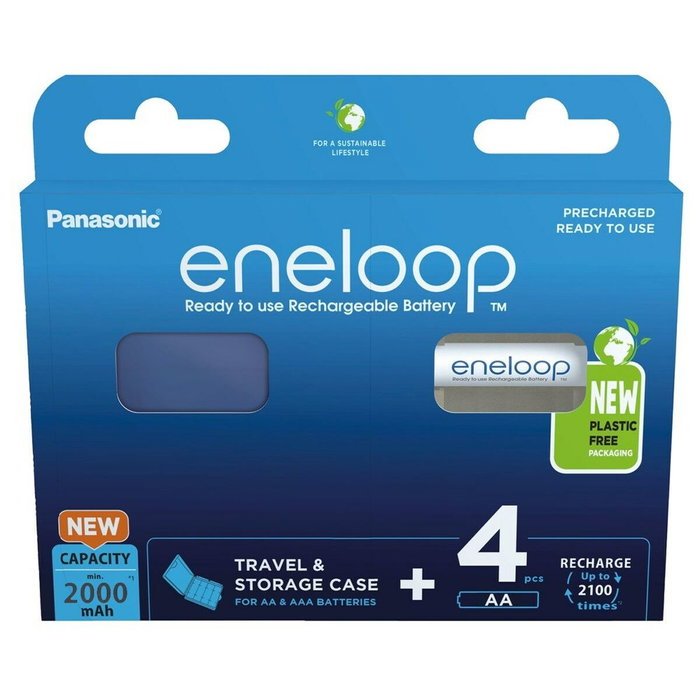 Panasonic Eneloop Mignon AA 2000mAh con Akkubox (Pack de 4)