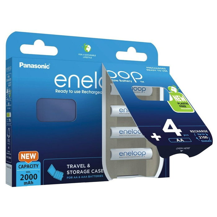 Panasonic Eneloop Mignon AA 2000mAh con Akkubox (Pack de 4)