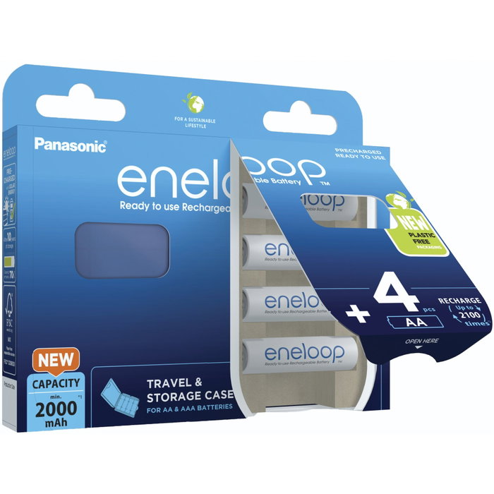 Panasonic Eneloop Mignon AA 2000mAh con Akkubox (Pack de 4) Panasonic Eneloop Mignon AA 2000mAh con Akkubox (Pack de 4)