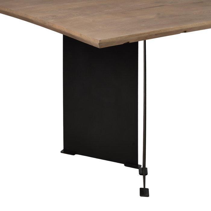 Ixia Mesa de Comedor Natural Madera y Hierro 190 x 90 x 77 cm Ixia Mesa de Comedor Natural Madera y Hierro 190 x 90 x 77 cm
