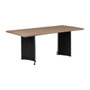 Ixia Mesa de Comedor Natural Madera y Hierro 190 x 90 x 77 cm