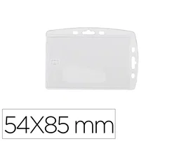 Q-connect Identificador uso vertical horizontal 54x85 mm funda transparente resistente oficina eventos