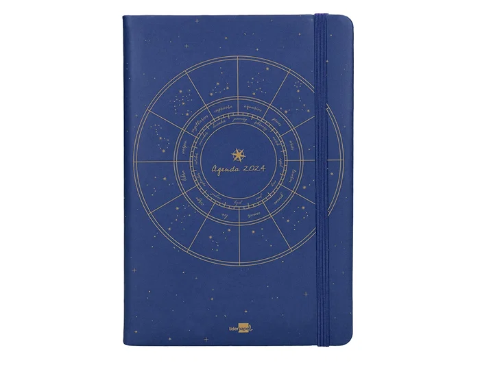 Agenda Encuadernada Liderpapel Efira A5 2024 Dia Pagina Colores Surtidos Papel 70 gr 12 unidades