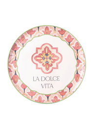 Hermia DVT0004 Plato de Servicio Cerámica Rosa 30 x 30 x 2 cm Elegante y Duradero para tu Mesa