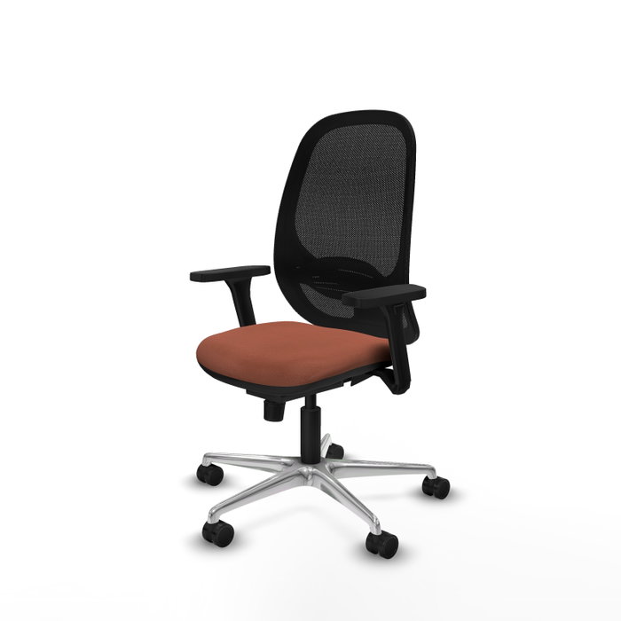 PIQUERAS Y CRESPO Silla de oficina Cilanco con mecanismo Sincro, Marrón y Negro
