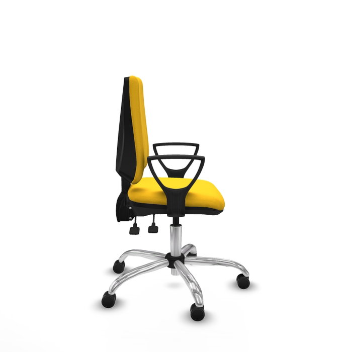 PIQUERAS Y CRESPO Silla de oficina Elche Amarillo con mecanismo Asincro