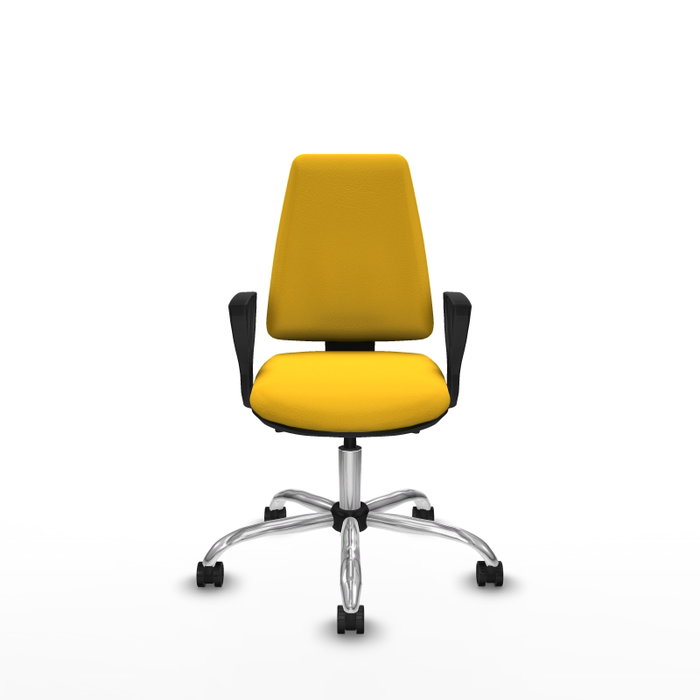 PIQUERAS Y CRESPO Silla de oficina Elche Amarillo con mecanismo Asincro