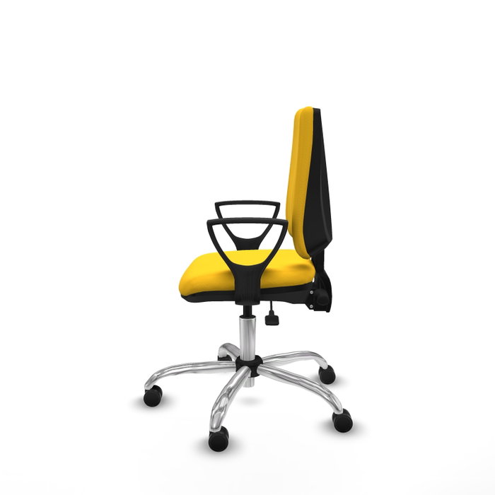 PIQUERAS Y CRESPO Silla de oficina Elche Amarillo con mecanismo Asincro