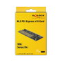 DeLOCK 90300 Adaptador PCIe a M.2 NVMe, Tarjeta de Expansión PCI Express 3.0 x16 para 1 Unidad SSD M.2 Key M, Interno con LED, Compatible con Windows y Linux