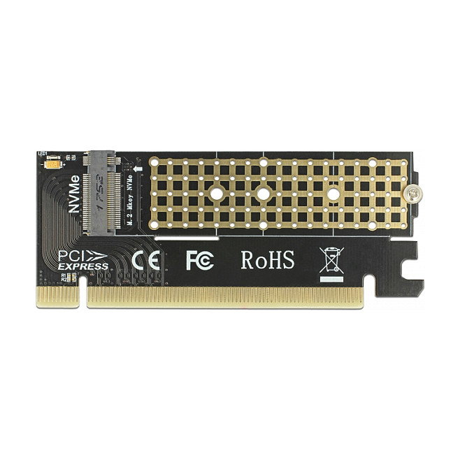 DeLOCK 90300 Adaptador PCIe a M.2 NVMe, Tarjeta de Expansión PCI Express 3.0 x16 para 1 Unidad SSD M.2 Key M, Interno con LED, Compatible con Windows y Linux DeLOCK 90300 Adaptador PCIe a M.2 NVMe, Tarjeta de Expansión PCI Express 3.0 x16 para 1 Unidad SSD M.2 Key M, Interno con LED, Compatible con Windows y Linux