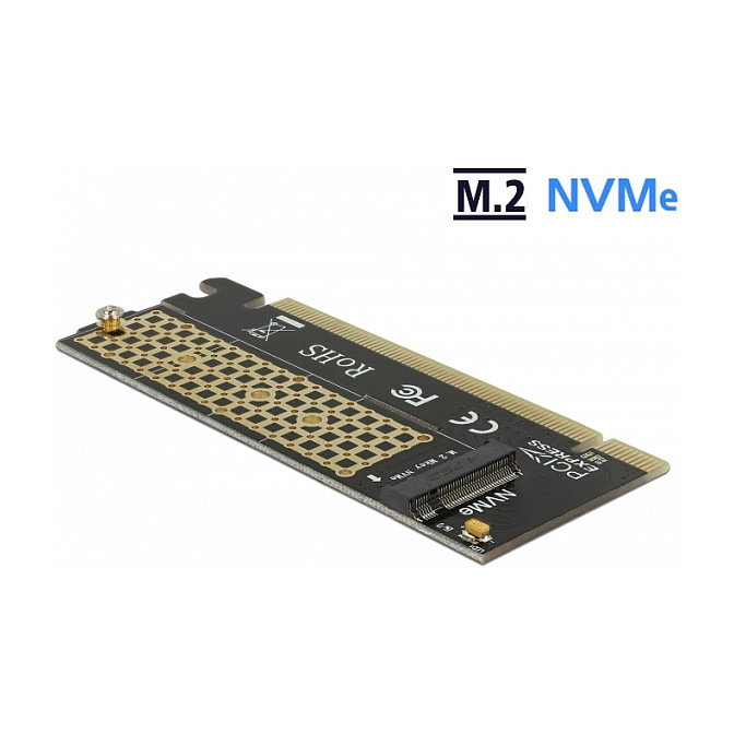 DeLOCK 90300 Adaptador PCIe a M.2 NVMe, Tarjeta de Expansión PCI Express 3.0 x16 para 1 Unidad SSD M.2 Key M, Interno con LED, Compatible con Windows y Linux DeLOCK 90300 Adaptador PCIe a M.2 NVMe, Tarjeta de Expansión PCI Express 3.0 x16 para 1 Unidad SSD M.2 Key M, Interno con LED, Compatible con Windows y Linux