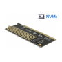 DeLOCK 90300 Adaptador PCIe a M.2 NVMe, Tarjeta de Expansión PCI Express 3.0 x16 para 1 Unidad SSD M.2 Key M, Interno con LED, Compatible con Windows y Linux