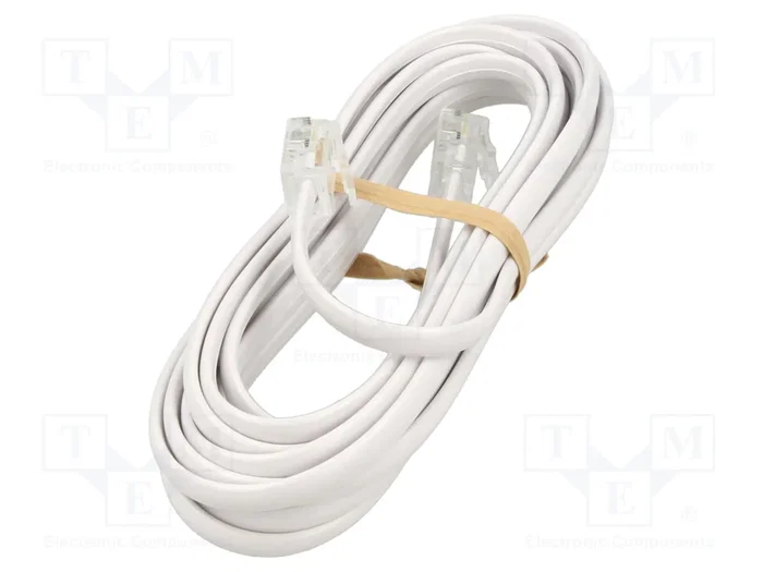 GOOBAY Cable telefónico plano RJ11 3m Blanco