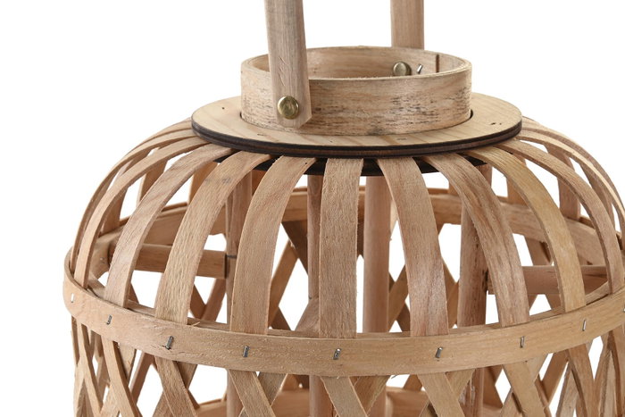 DKD Home Decor Portavelas de Madera Natural 27x27x28,5 cm