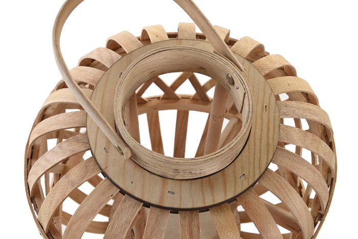 DKD Home Decor Portavelas de Madera Natural 27x27x28,5 cm