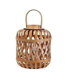 DKD Home Decor Portavelas de Madera Natural 27x27x28,5 cm