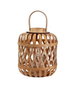 DKD Home Decor Portavelas de Madera Natural 27x27x28,5 cm