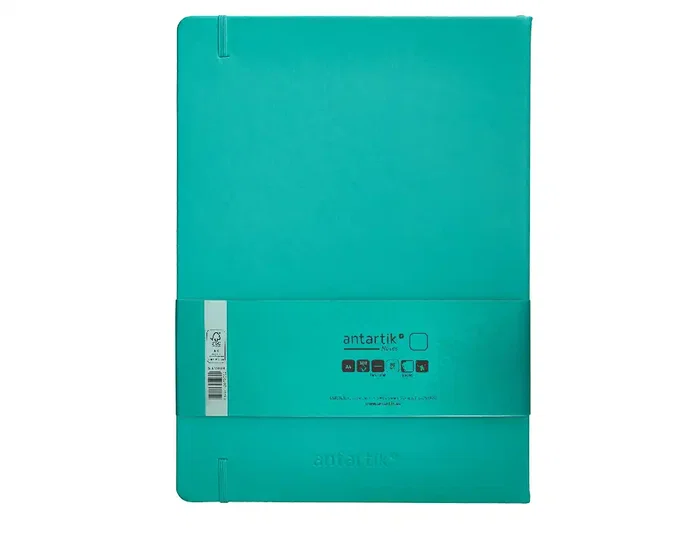 Antartik Cuaderno A4 Tapa Dura Hojas Lisas Turquesa 100 Hojas 80gr Fsc Antartik Notes