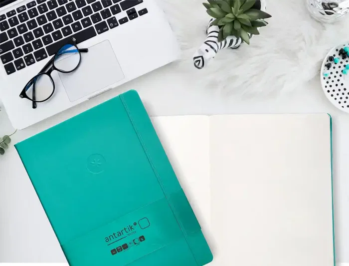 Antartik Cuaderno A4 Tapa Dura Hojas Lisas Turquesa 100 Hojas 80gr Fsc Antartik Notes