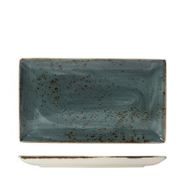 Steelite CRAFT Azul Fuente Rectangular de Vitroporcelana, 33x19 cm (Set de 6)