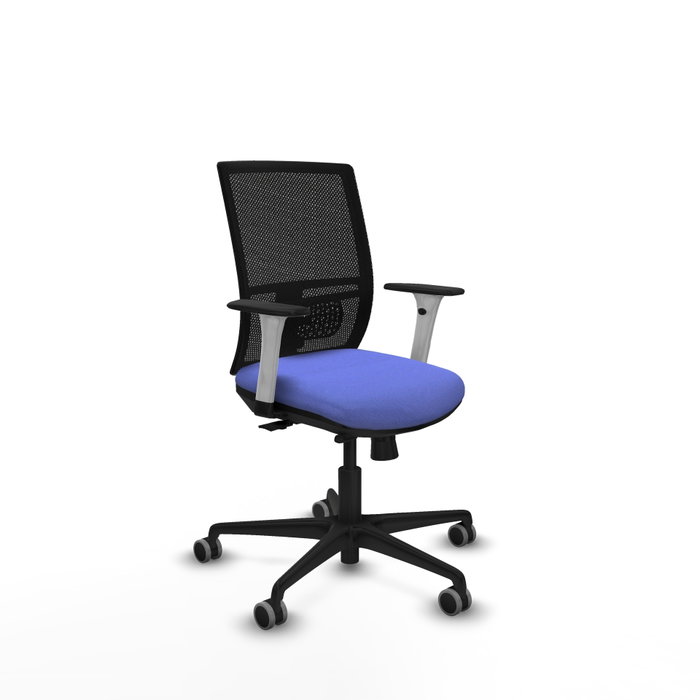 PIQUERAS Y CRESPO Silla de oficina Yunquera con mecanismo Sincro/Traslack, Azul claro y Negro PIQUERAS Y CRESPO Silla de oficina Yunquera con mecanismo Sincro/Traslack, Azul claro y Negro
