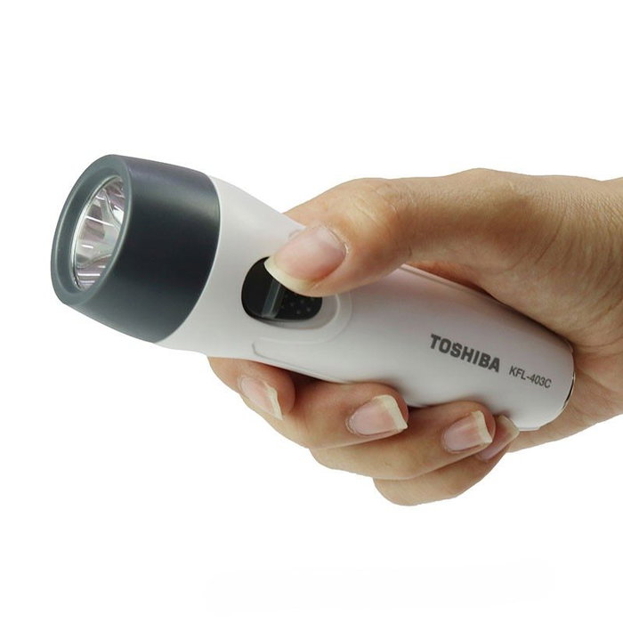 TOSHIBA Linterna LED Blanca de Alta Luminosidad, Portátil y Resistente, Embalaje Blister