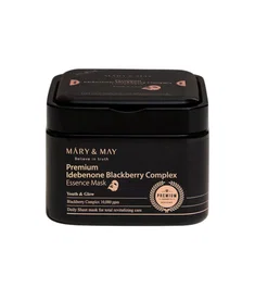Mary and May Premium Idebenone Blackberry Complex Glowing Sheet Mask, 20 unidades