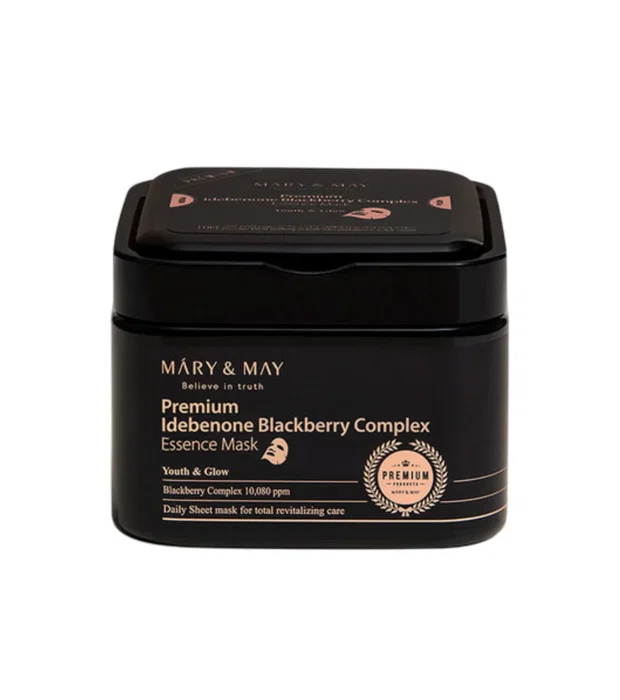 Mary and May Premium Idebenone Blackberry Complex Brillante Mascarilla facial 20 uds Mary and May Premium Idebenone Blackberry Complex Brillante Mascarilla facial 20 uds