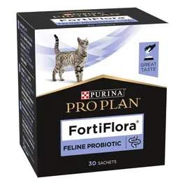 Purina Pro Plan Fortiflora Feline, Suplemento Probiótico para Gato, 30 Sobres de 1 gr, Favorece Función Intestinal y Sistema Inmunitario