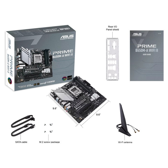 Asus Prime B650M-A WIFI II Micro ATX DDR5 AM5 B650