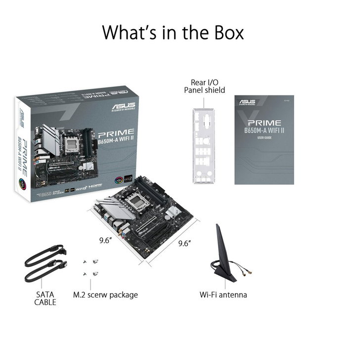 Asus Prime B650M-A WIFI II Micro ATX DDR5 AM5 B650