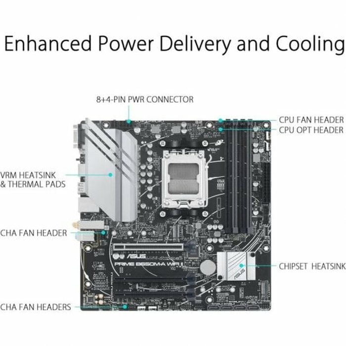 Asus Prime B650M-A WIFI II Micro ATX DDR5 AM5 B650