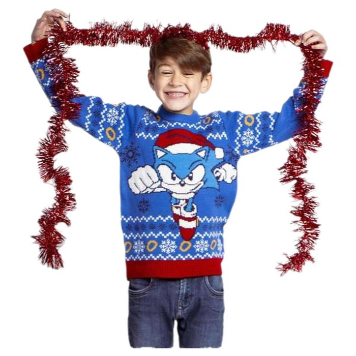 Cerdá Jersey Punto Navideño Sonic 8 Años Azul