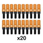 Omp Juego de 20 Tornillos Speed M12x1.25 Negro con Protector Naranja