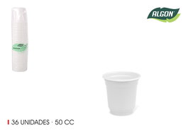 Algon Set-36 Vaso Chupito Plástico 50cc (24 Unidades)