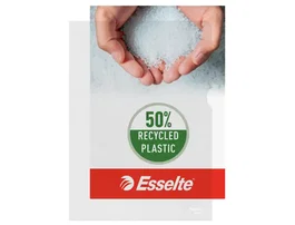 Esselte Carpeta dossier uñero PVC 180 micras DIN A4 transparente 50% reciclado caja 100 unidades