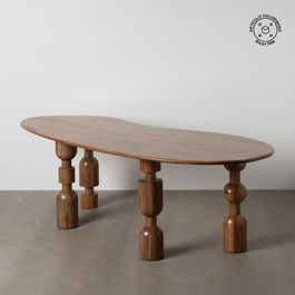 Mesa Comedor Marrón Madera de Acacia 240 X 97 X 76 cm