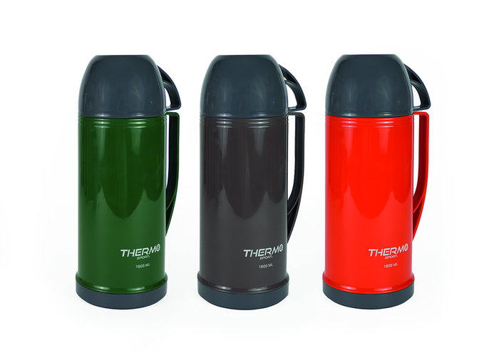 Thermosport Termo de Plástico con Taza 1.80L Gris/Blanco/Ocre (6 Unidades)