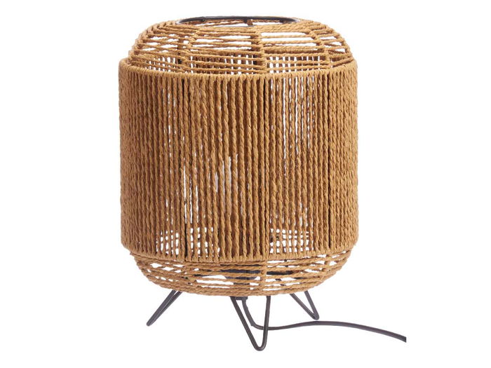 Lampara Sobremesa Cilindro Tripode Cuerda Giftdecor 21 cm x 27 cm x 20 cm (Set de 4)